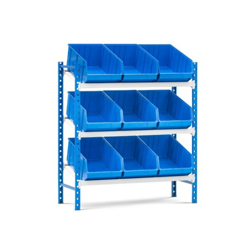 Estante picking - 3x3 caixas XL - inclinadas Estante picking - 3x3 caixas XL - inclinadas