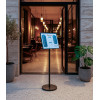Porta menu A4 - slim - preto