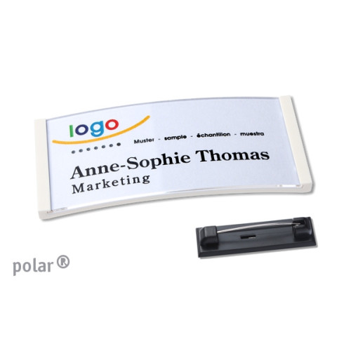 Badge 70x30 - polar - alfinete Badge 70x30 - polar - alfinete