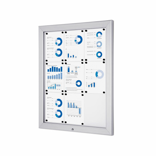 Vitrine mural 9xA4 - exterior coberto - eco