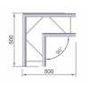 Truss 50 - 4 - canto 2 vias - 90º