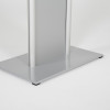 Púlpito cinza com tampo de vidro e painel frontal Púlpito cinza com tampo de vidro e painel frontal