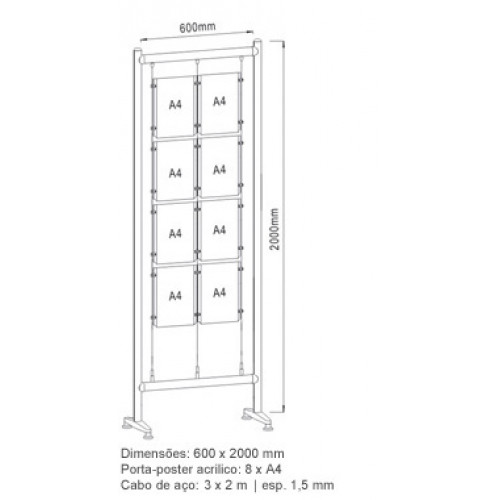 Bastidor - 8 Acrílicos - A4